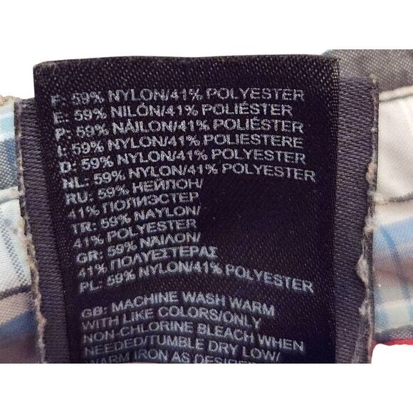 The North Face plaid nylon blend Button up Shirt Men's Large Chest Pockets - Picture 5 of 8